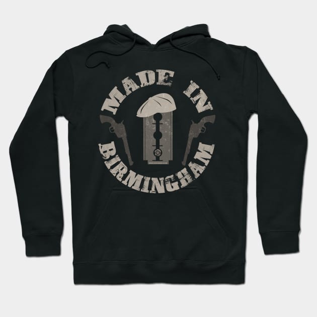 Blinding Made in Brum Razor Newsboy Guns Eye Voodoo Hoodie by eyevoodoo